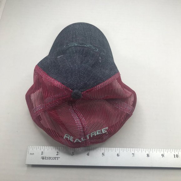 Realtree Women's Hook and Loop Adjustable Blue Denim And Mesh Cap Preowned - Picture 9 of 10